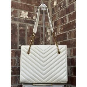 Saint Laurent Tribeca Shopping Tote Matelasse Chevron Leather Medium	51097